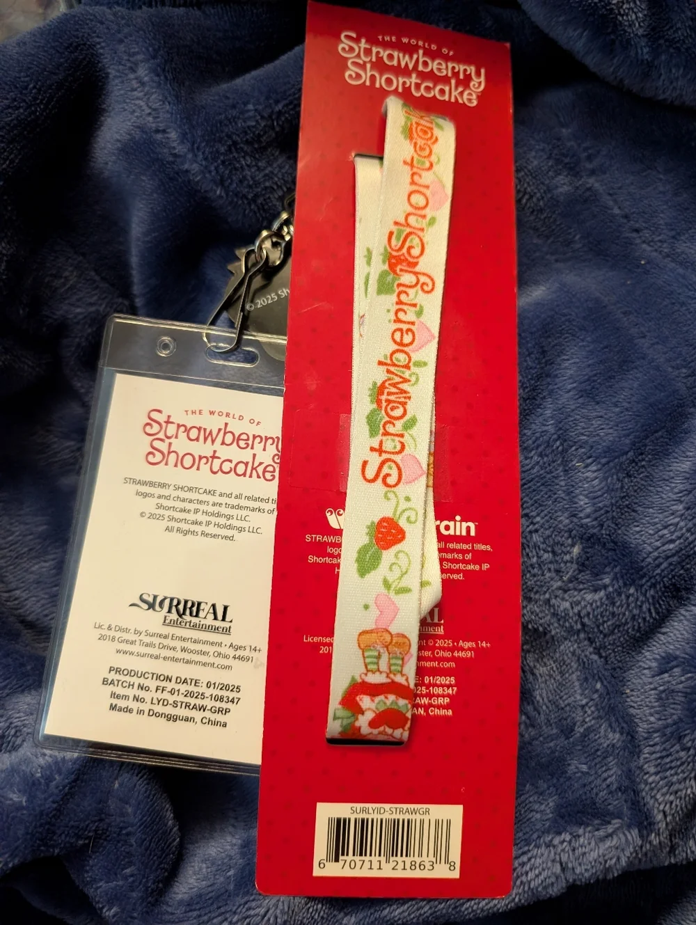 Strawberry Shortcake soft kids lanyard
