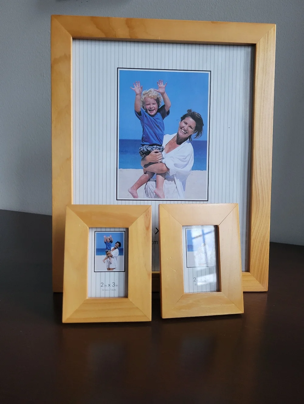Pine Wood Y2K Modern Picture Frames, Set of 3