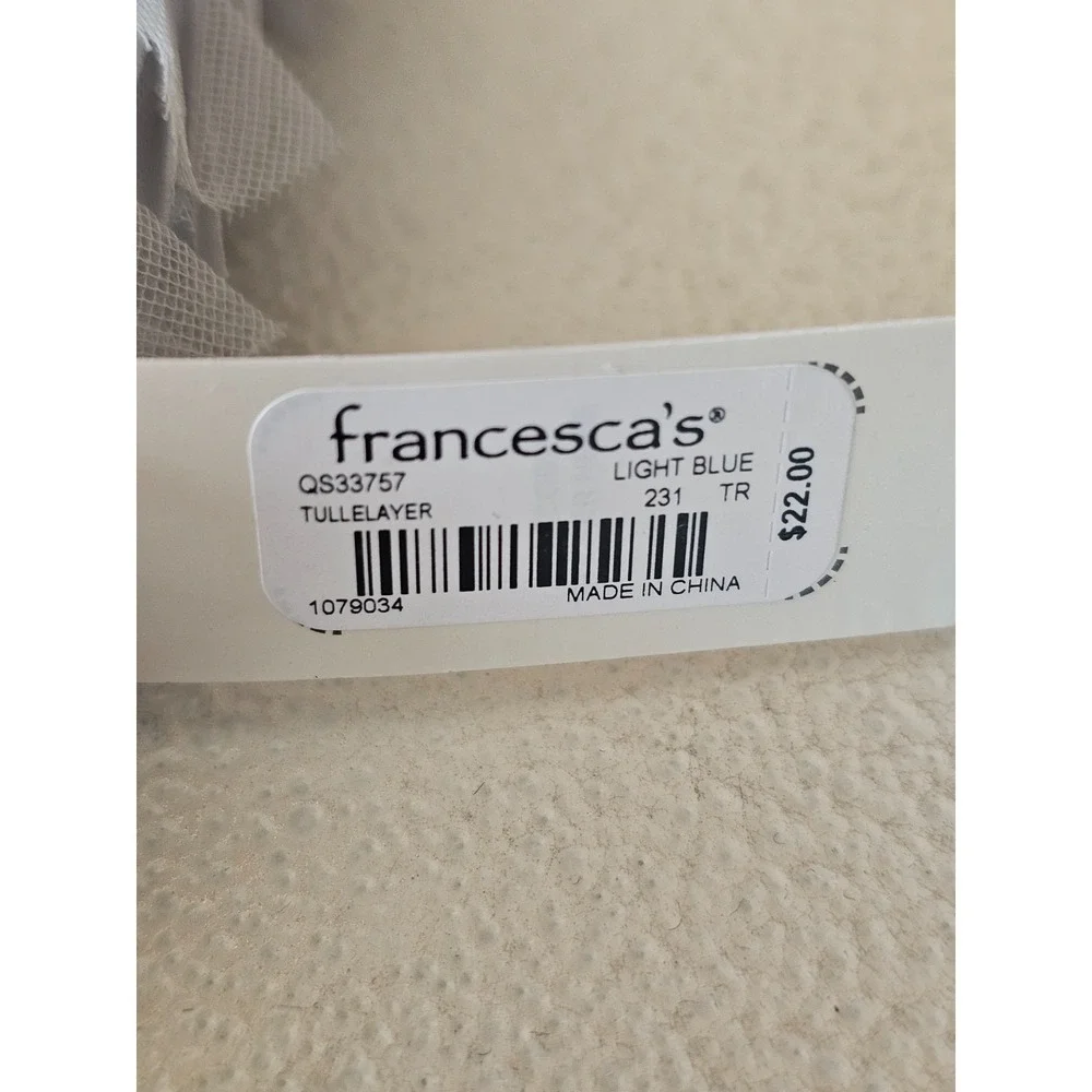 Francesca's Wendy Tulle Layered light blue headband