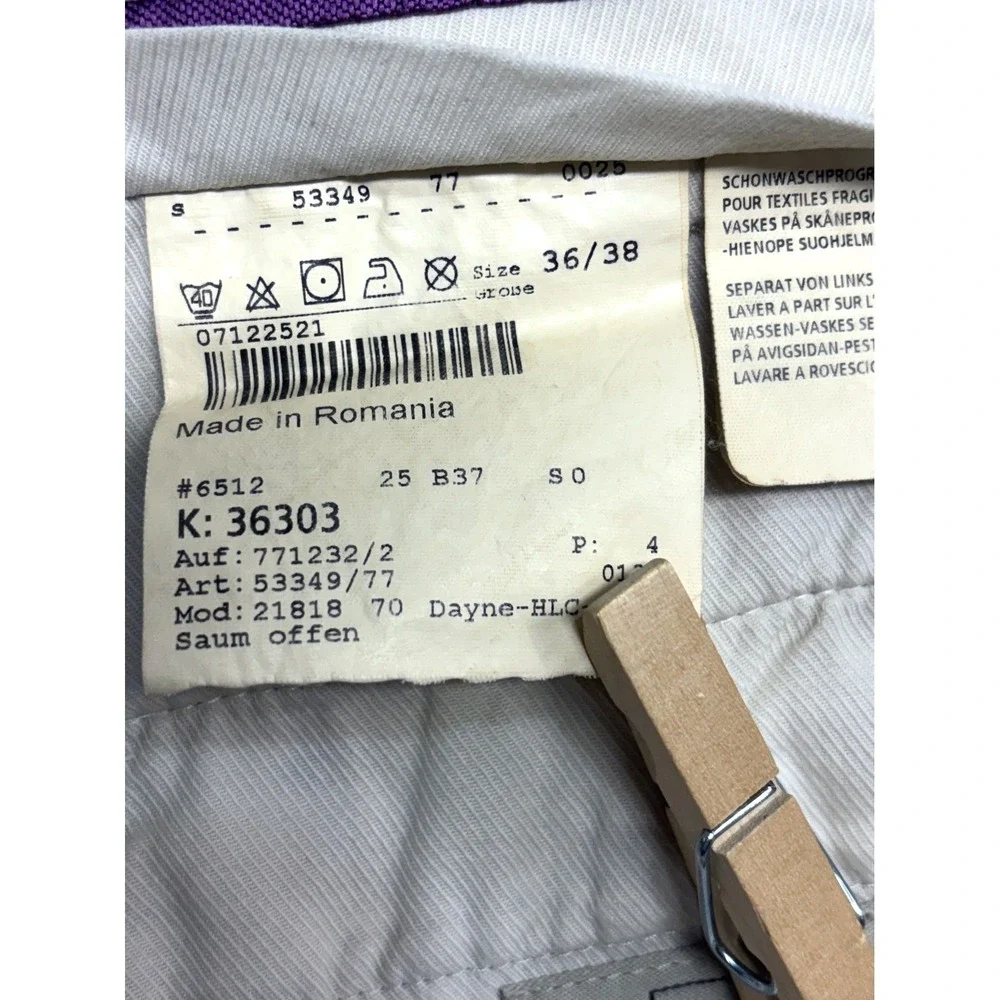 Hiltl 36x30 Beige Linen Cotton Washed Trousers Dress Pants Flat Front Cuffed