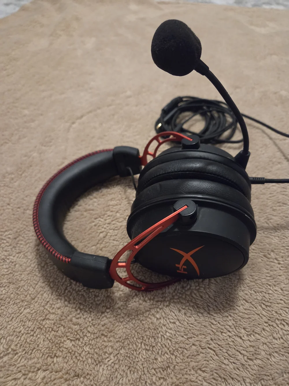 HyperX Gaming Headset with Red Accents
