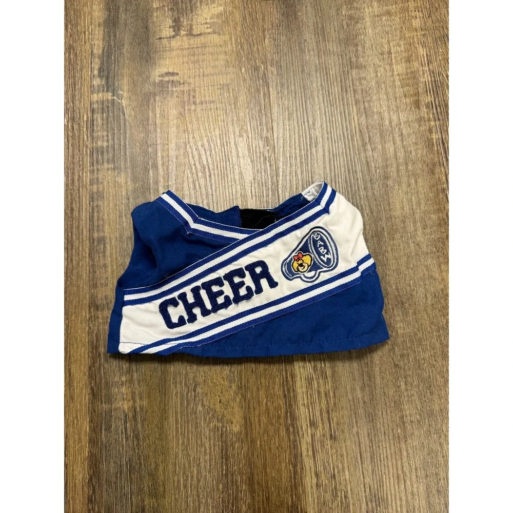 Build-A-Bear Workshop Blue White Cheerleader Uniform Top Plush Doll Clothes