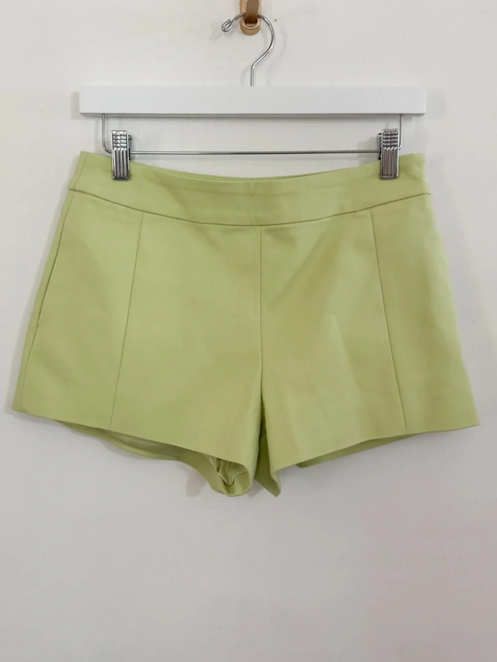 Ramy Brook Benson Mini Shorts in Light Lime Green