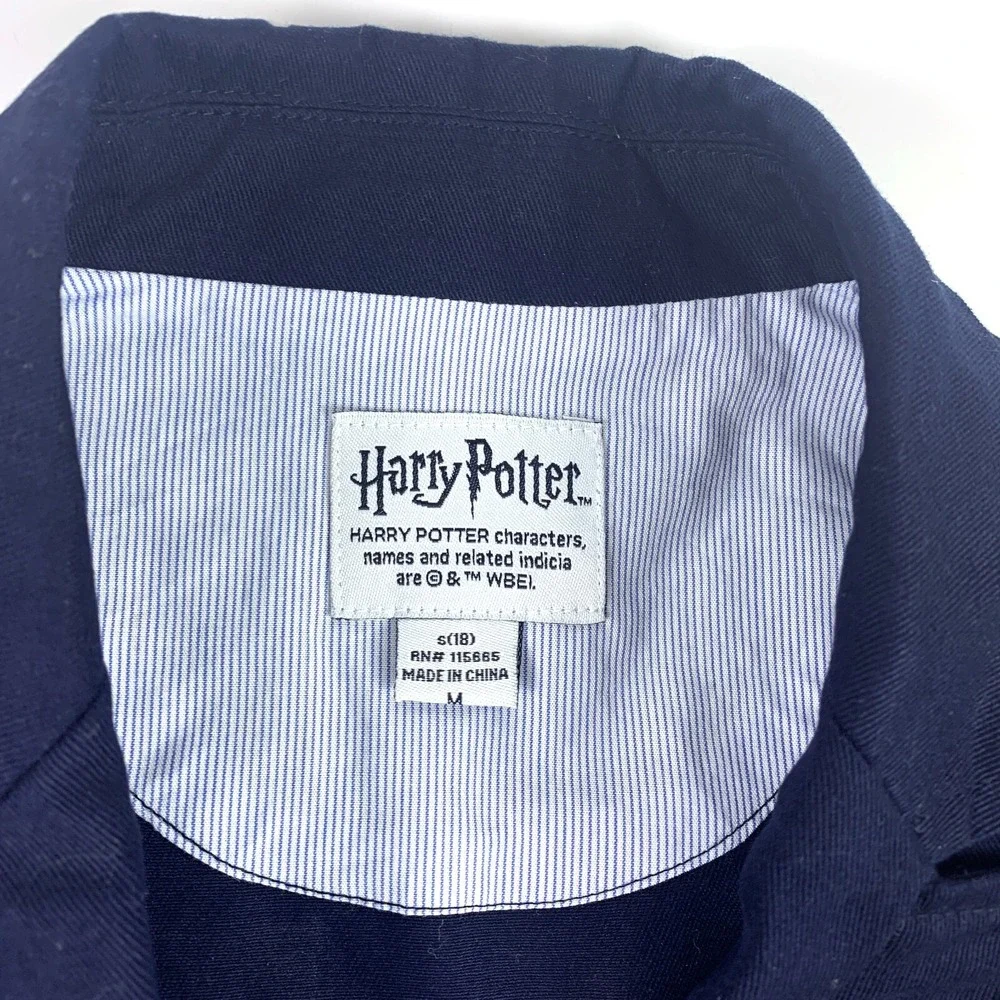Harry Potter Hogwarts Blazer Girls Sz M 7/8 Navy Brass Color Buttons Costume Dre