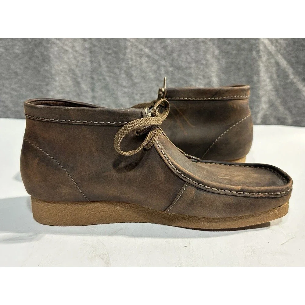 Clarks Originals Moccasin Shacre Boot Beeswax Brown Shoe Wallaby Earth Men’s 9B