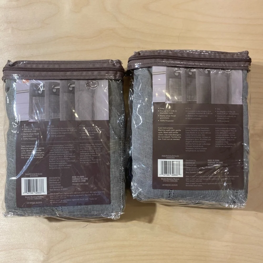 2 Sets Allen + Roth Grommet Top Panel 52 in x 95 in (BO)