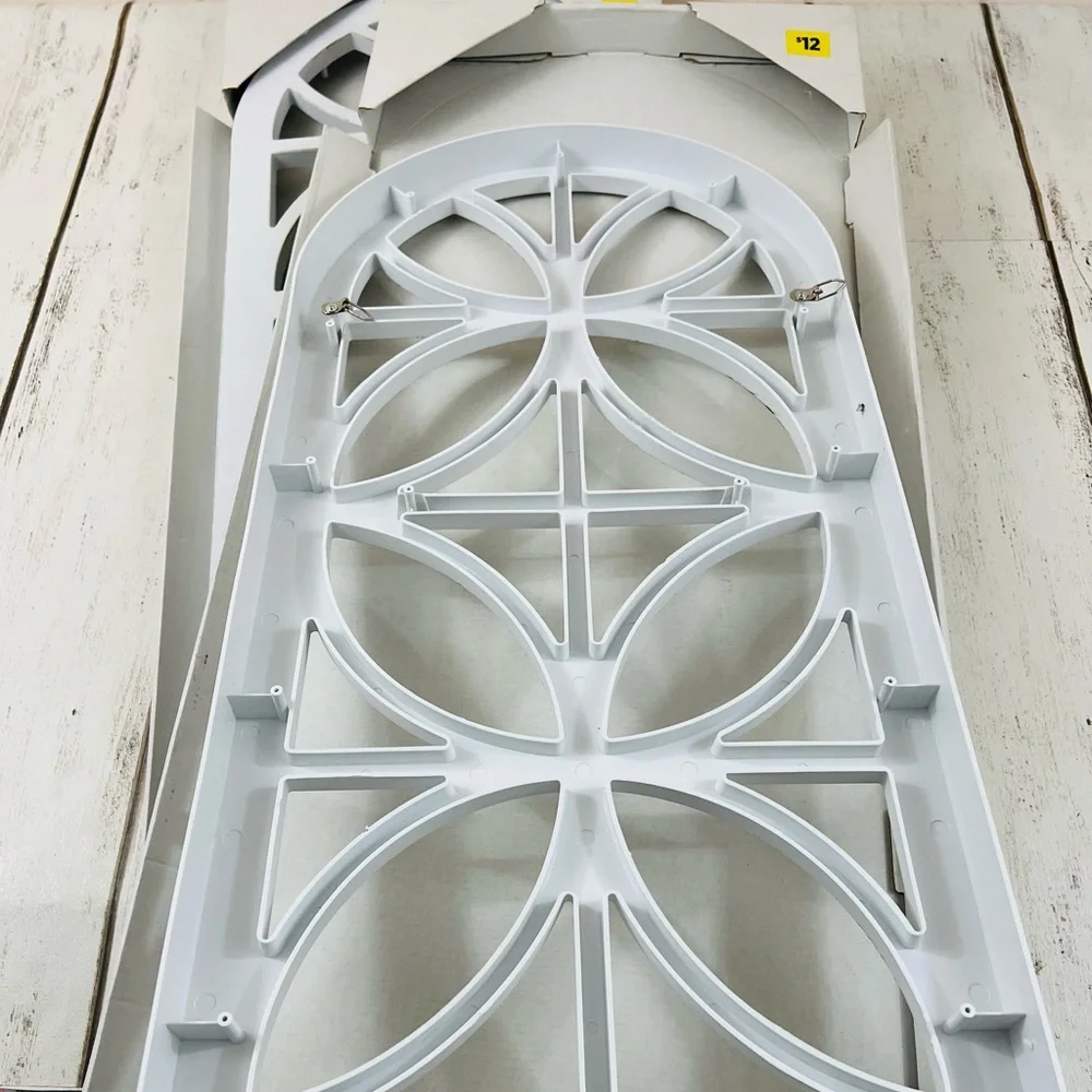 Wall Decor White Decorative Wall Panel Geometric Window Design Plastic