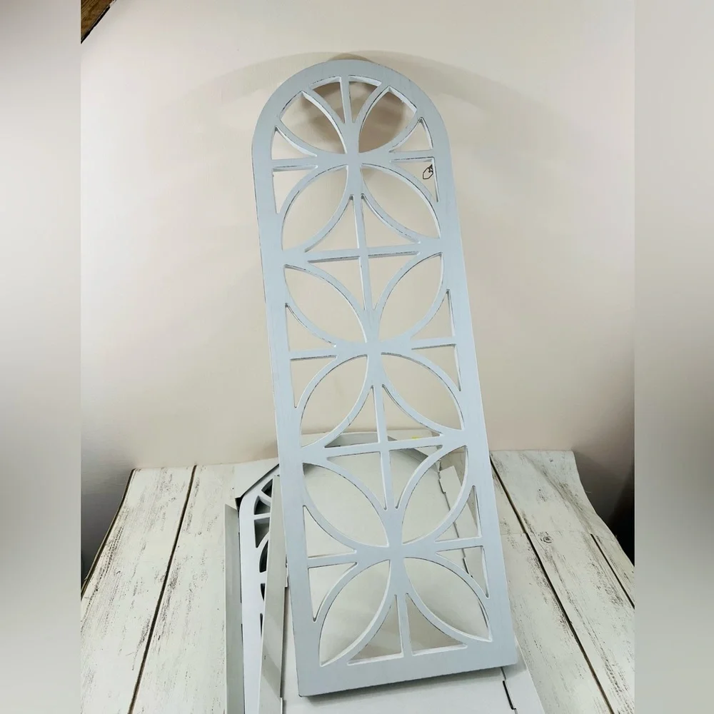 Wall Decor White Decorative Wall Panel Geometric Window Design Plastic
