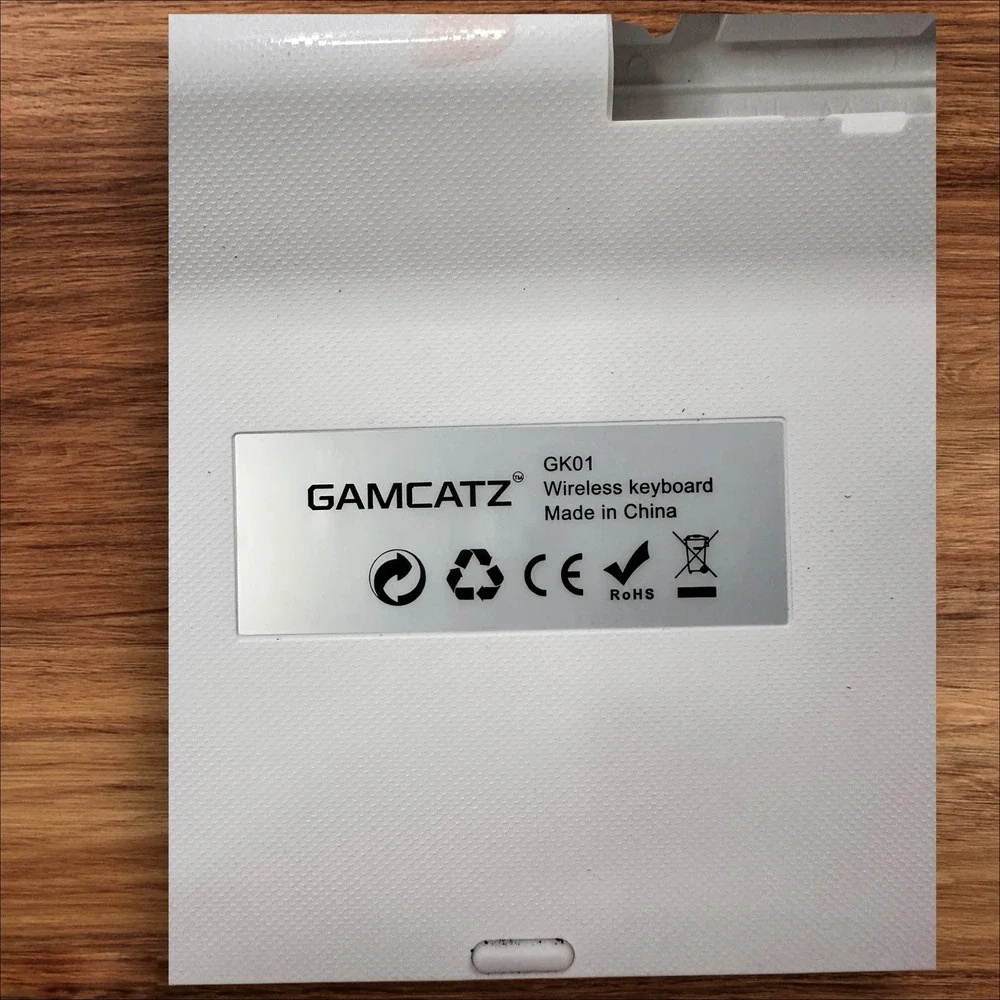 GAMCATZ Wireless Keyboard‎ Slim Compact Computer Keyboard PC Laptop Silver
