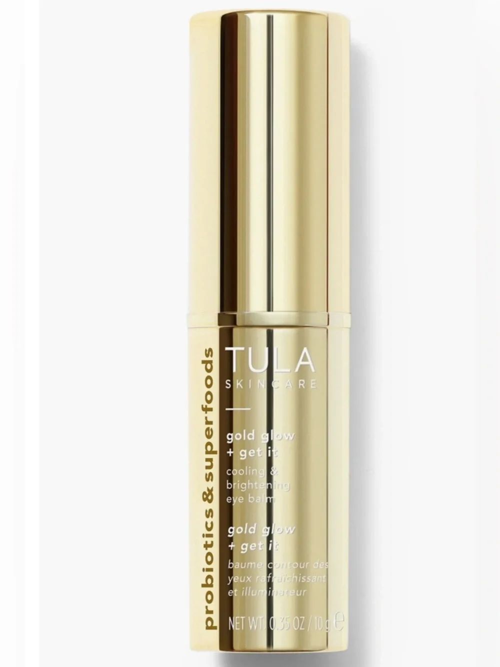 Tula Gold Glow Cooling & Brightening Eye Balm - Gold