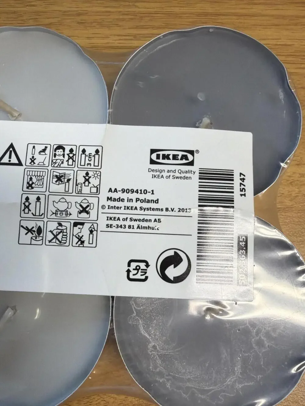 IKEA the 2 1 4″ ikea sinnlig scented tealight candle in gray has a calming