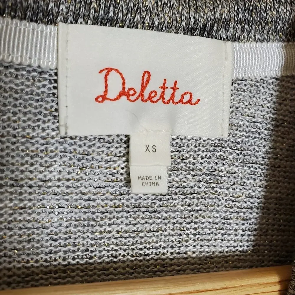 Deletta anthropologie metallic