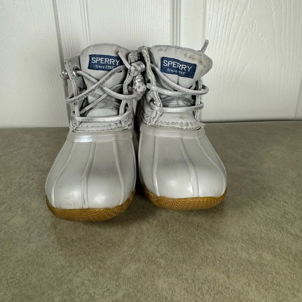 Sperry rubber toddler zipper