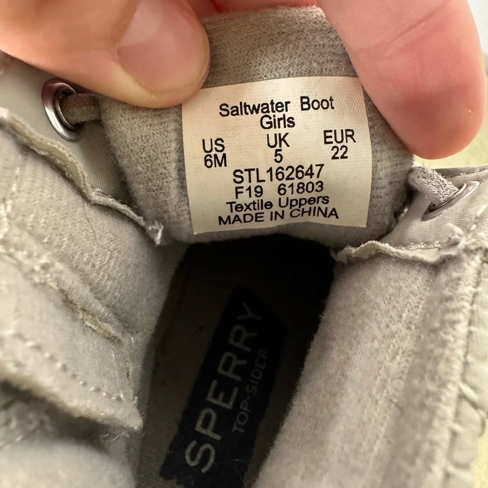 Sperry toddler rubber leather