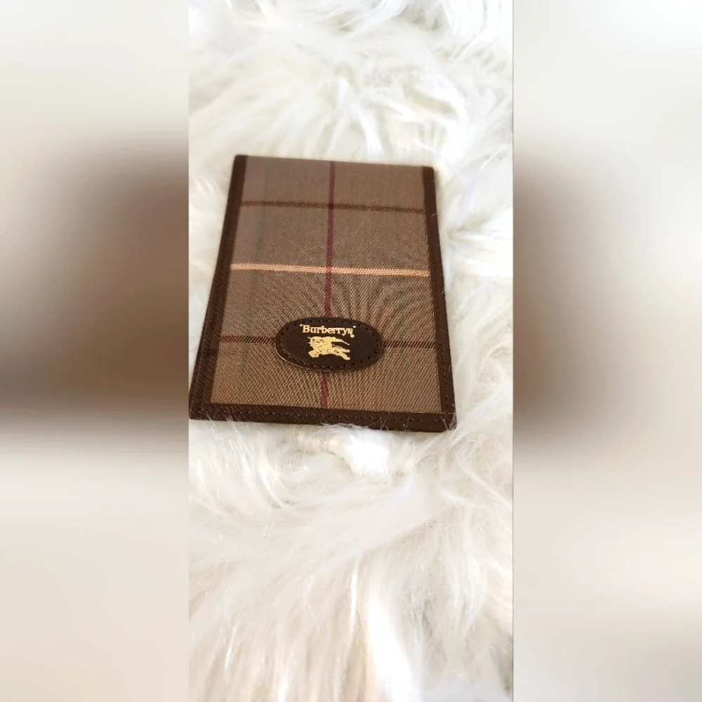 Burberry Brown Plaid Card Holder