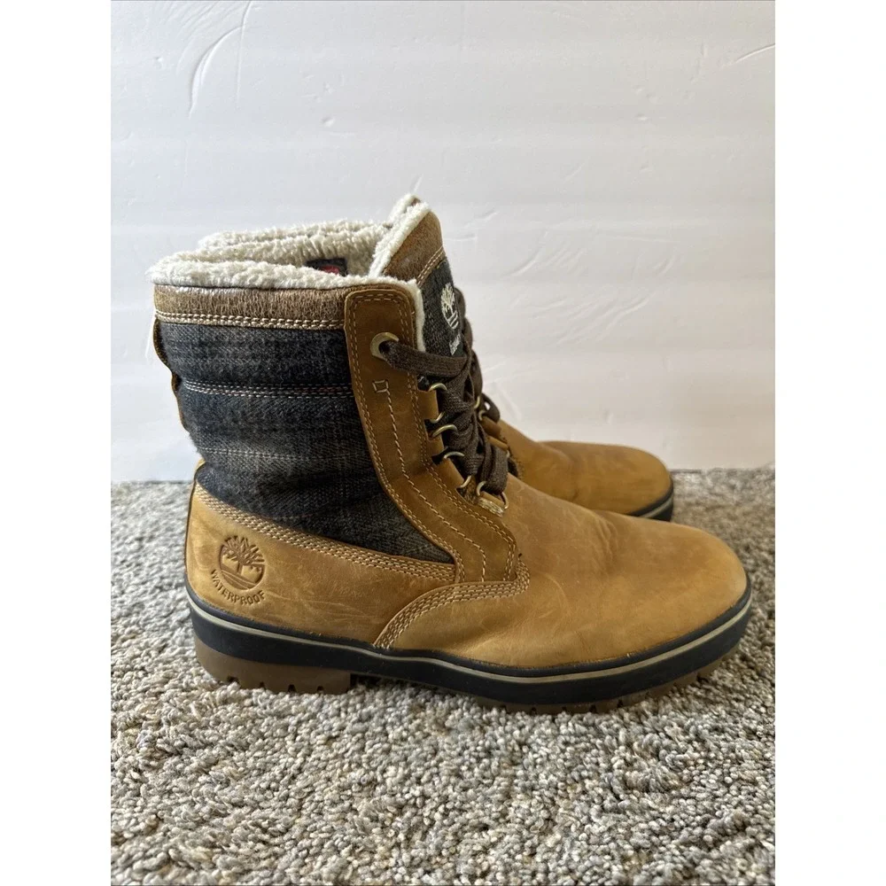 Timberland Men's Spruce Mountain Insulated Waterproof Boots Wheat Mid Size 9