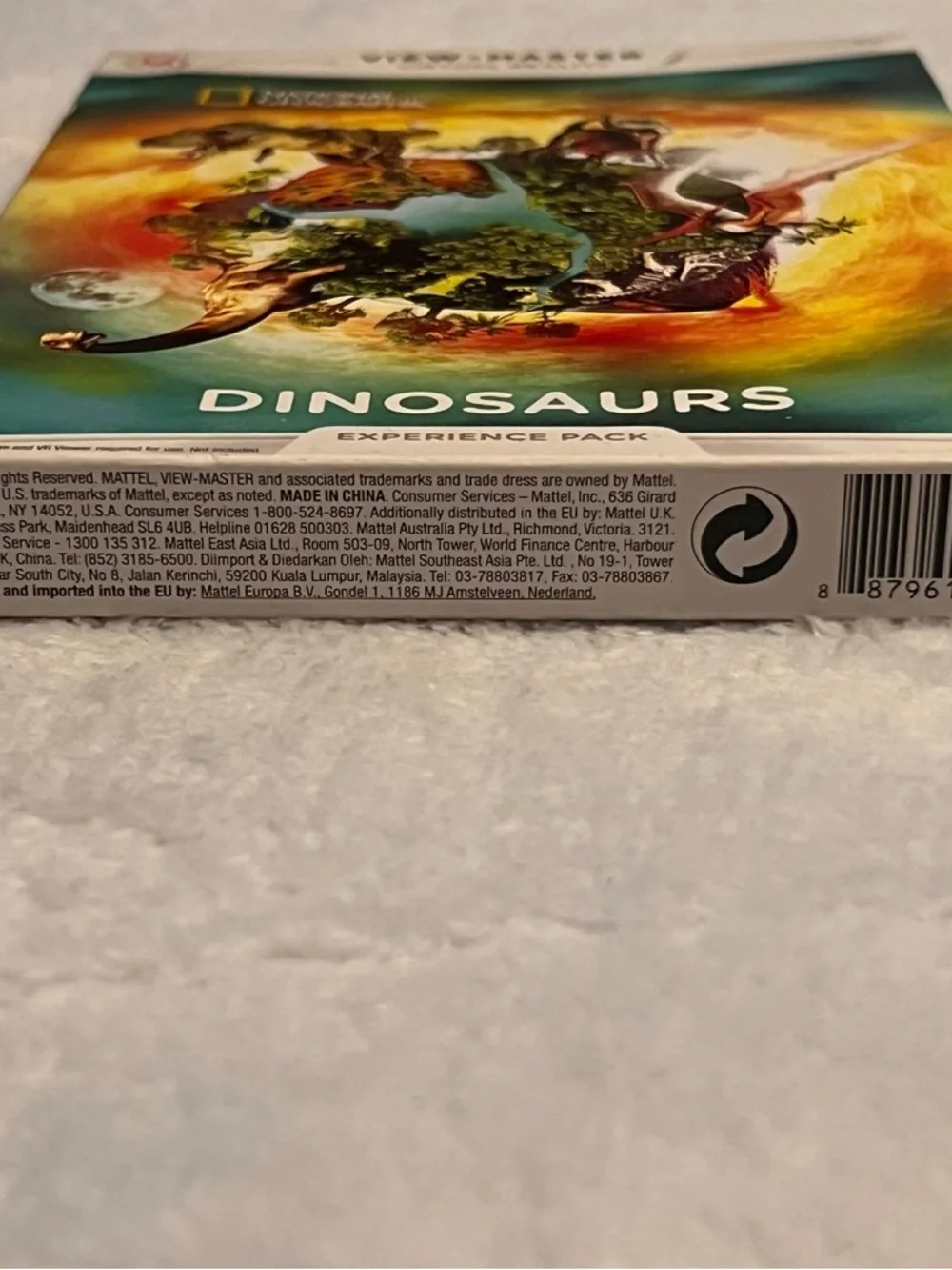 National Geographic Dinosaurs Box Art — Red, Green, Orange