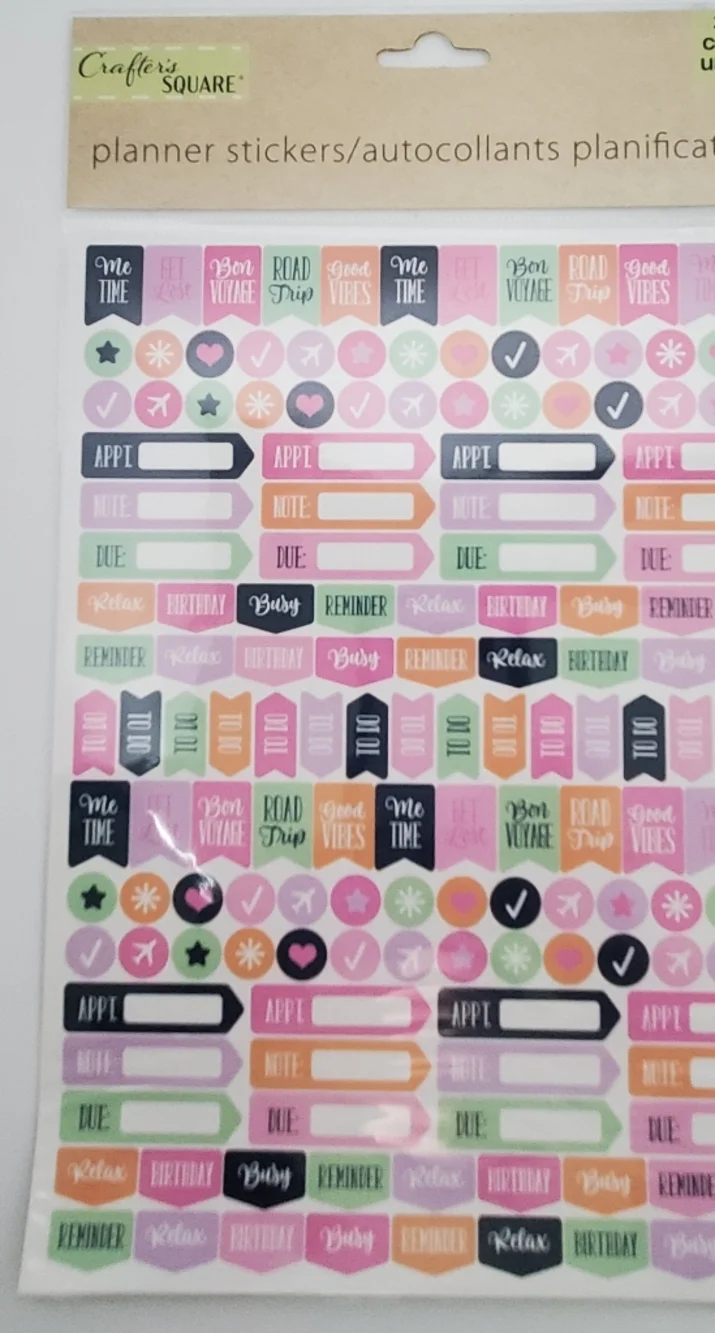 Colorful Planner Sticker Sheets - Bright Multicolor 9 Packs 300 Each Sticker
