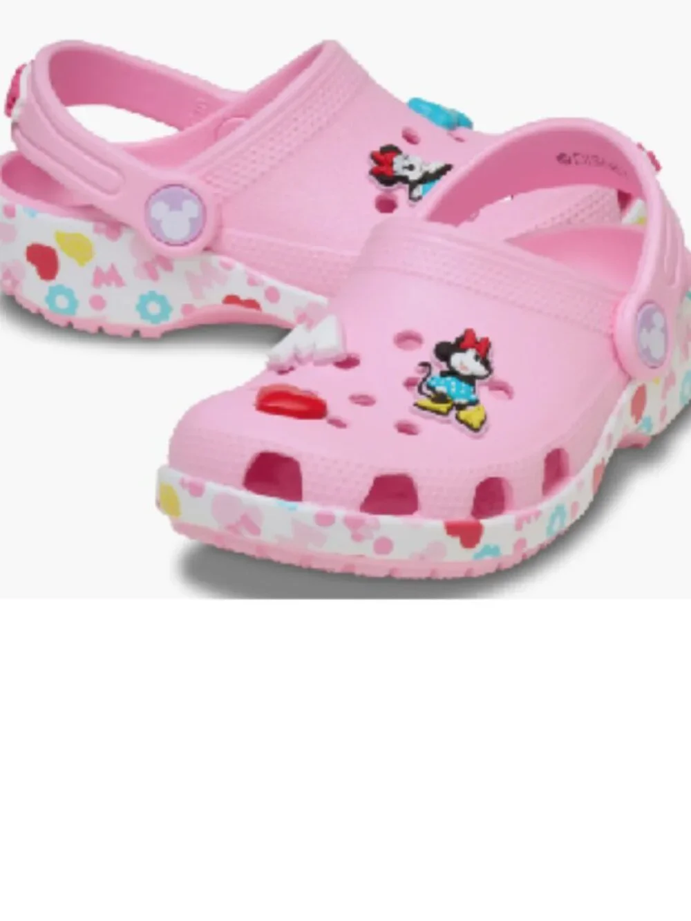 BNWT Disney Minnie Mouse Classic Clog (J2) CROCS think pink