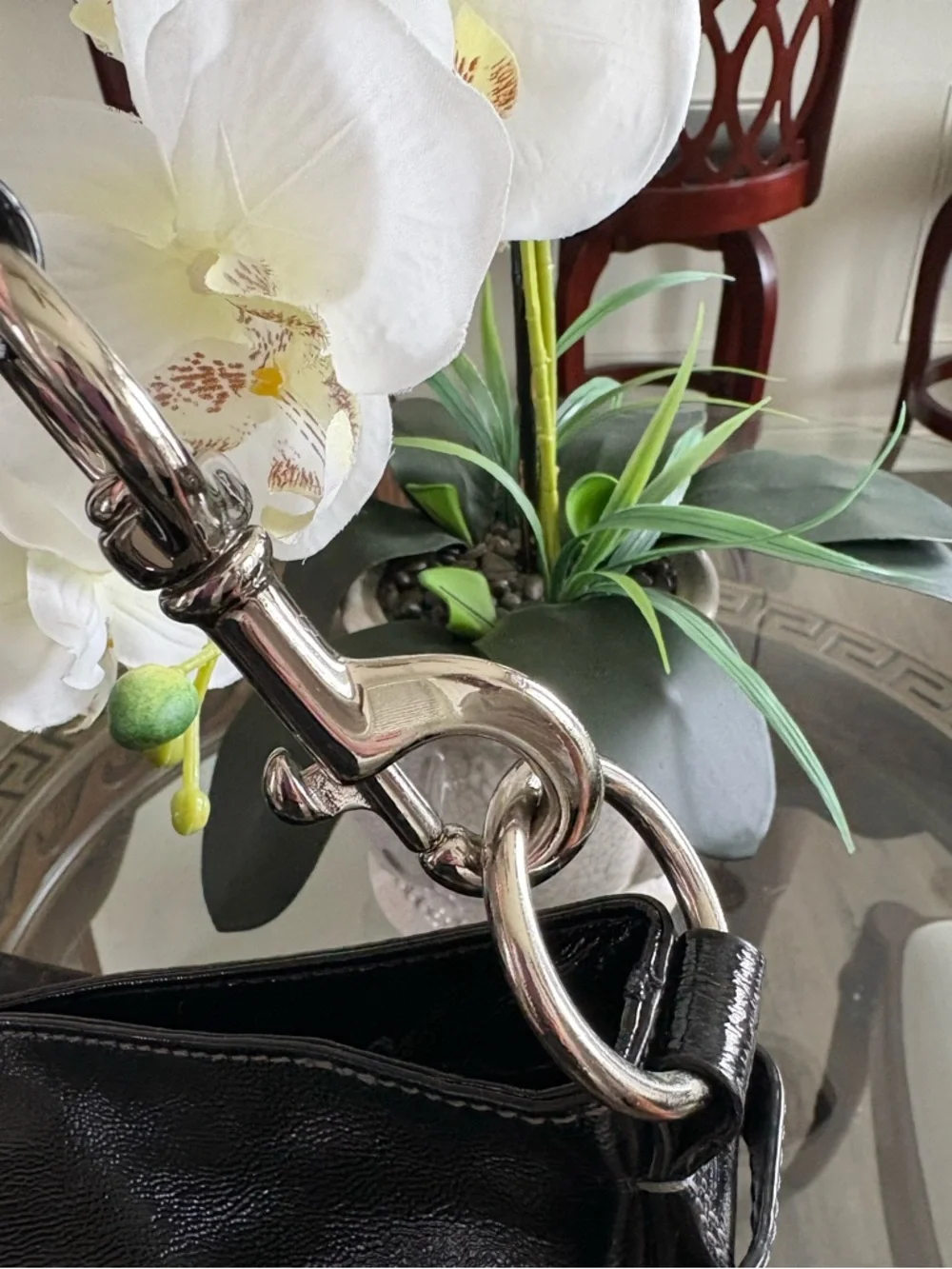 🖤💜COACH BLACK PATENT LEATHER HOBO/SHOULDER BAG!🖤💜