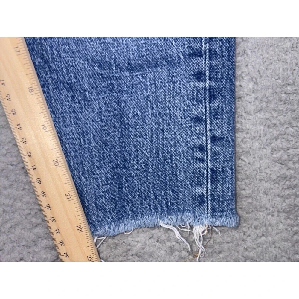 Levis 501 S Skinny XX Premium Big E Jeans Button Fly Women 25x28 Blue Frayed