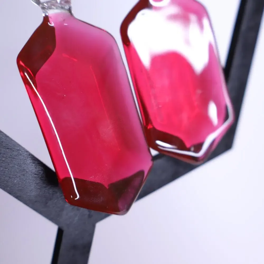 GLASSWEAR STUDIOS Handmade Pinot Noir Red Rupee Weights 10g/2.5mm Hangers