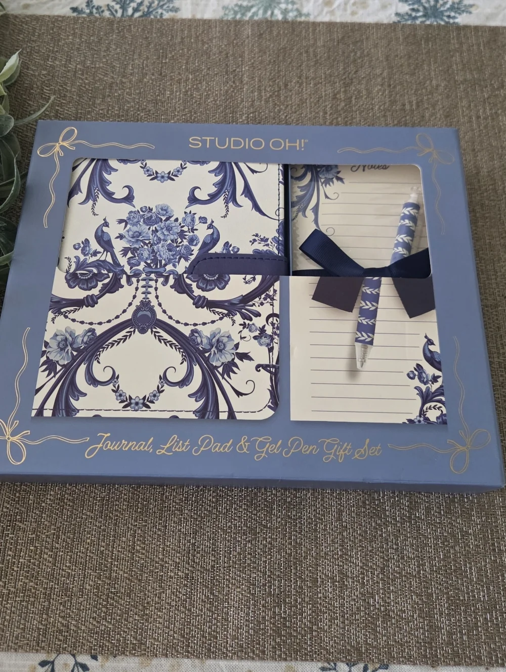 Studio Blue Floral Journal, List Pad & Pen Gift Set