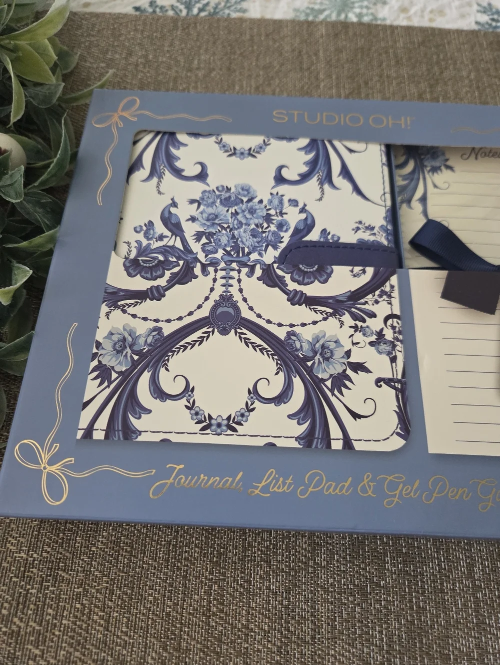 Studio Blue Floral Journal, List Pad & Pen Gift Set