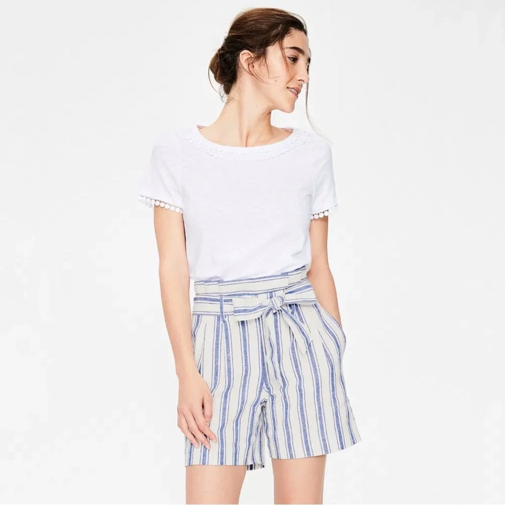 Boden St Ives‎ Paperbag Linen Shorts