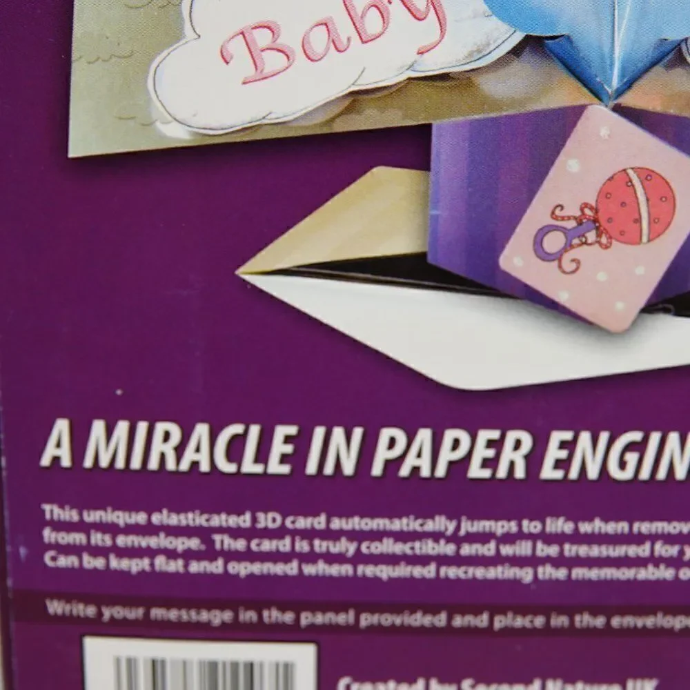 New Baby Girl Pop Up Greeting Card