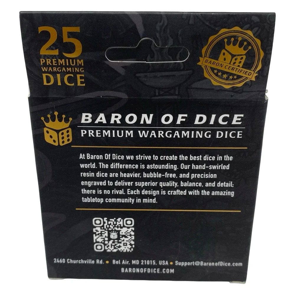 Baron of Dice features measurements