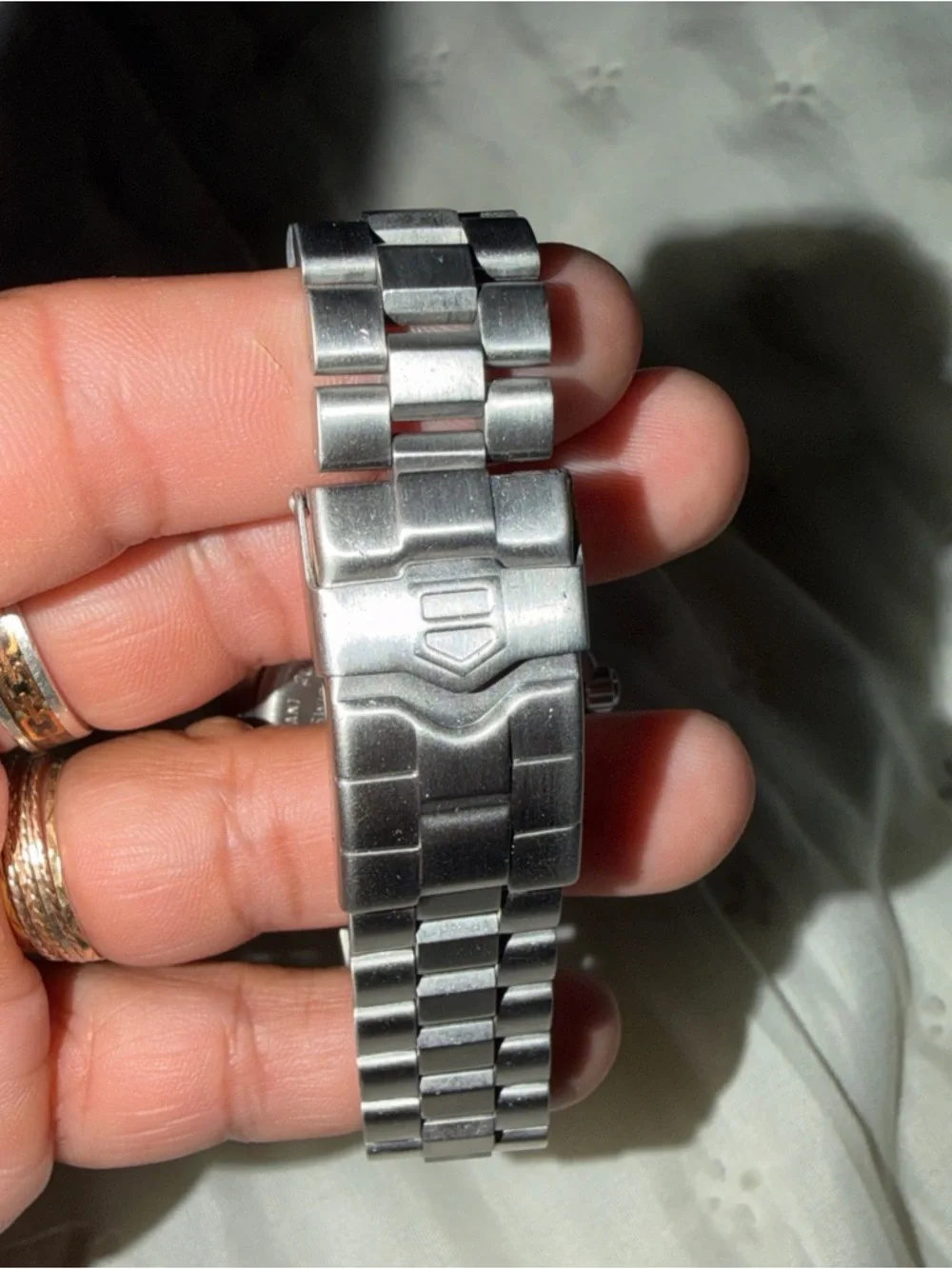 Tag Heuer Men's Stainless Steel Watch with Blue Dial and Silver Bracelet