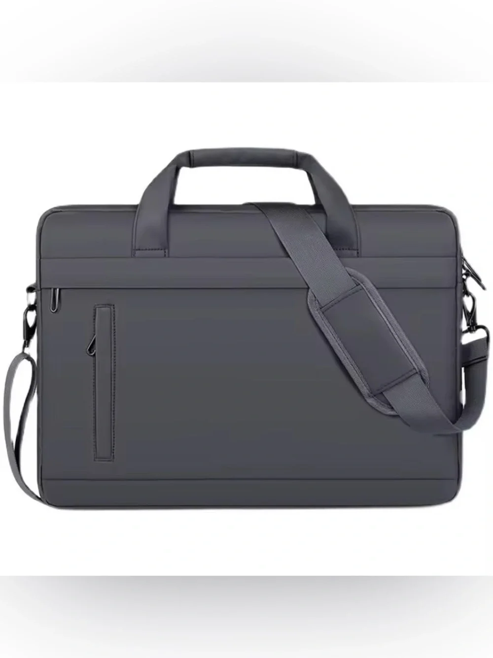 Men's Professional Grey Lap Top Briefcase Bag with Shoulder Strap