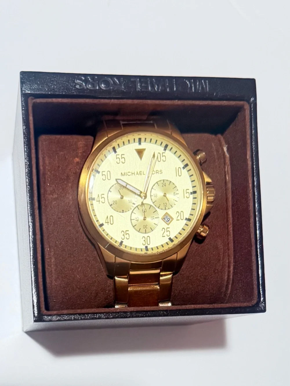 Michael Kors Gage Chronograph Gold-Tone Men’s Watch MK8491 – STUNNING!