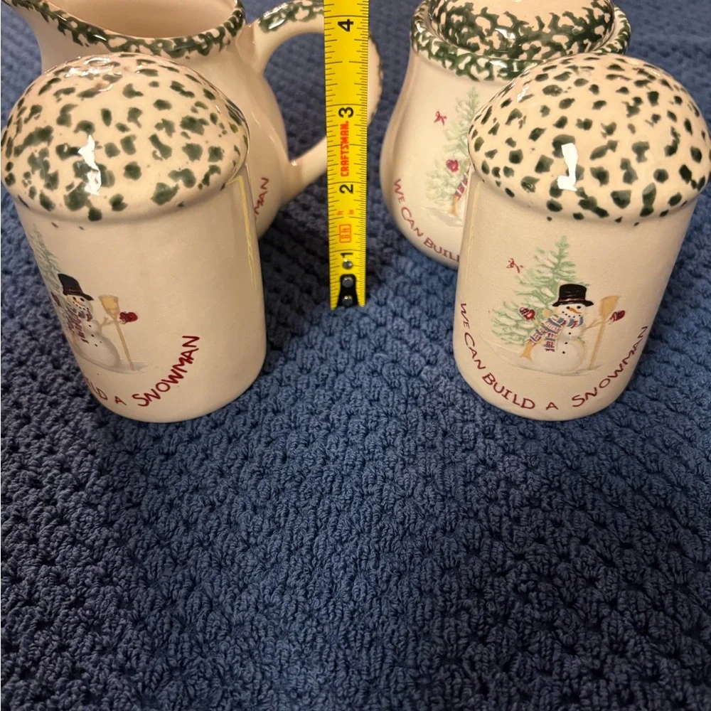 We Can Build A Snowman - Sugar, Creamer, Salt and Pepper Set