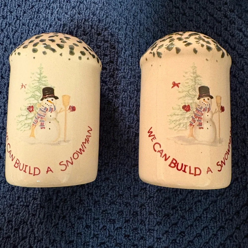 We Can Build A Snowman - Sugar, Creamer, Salt and Pepper Set