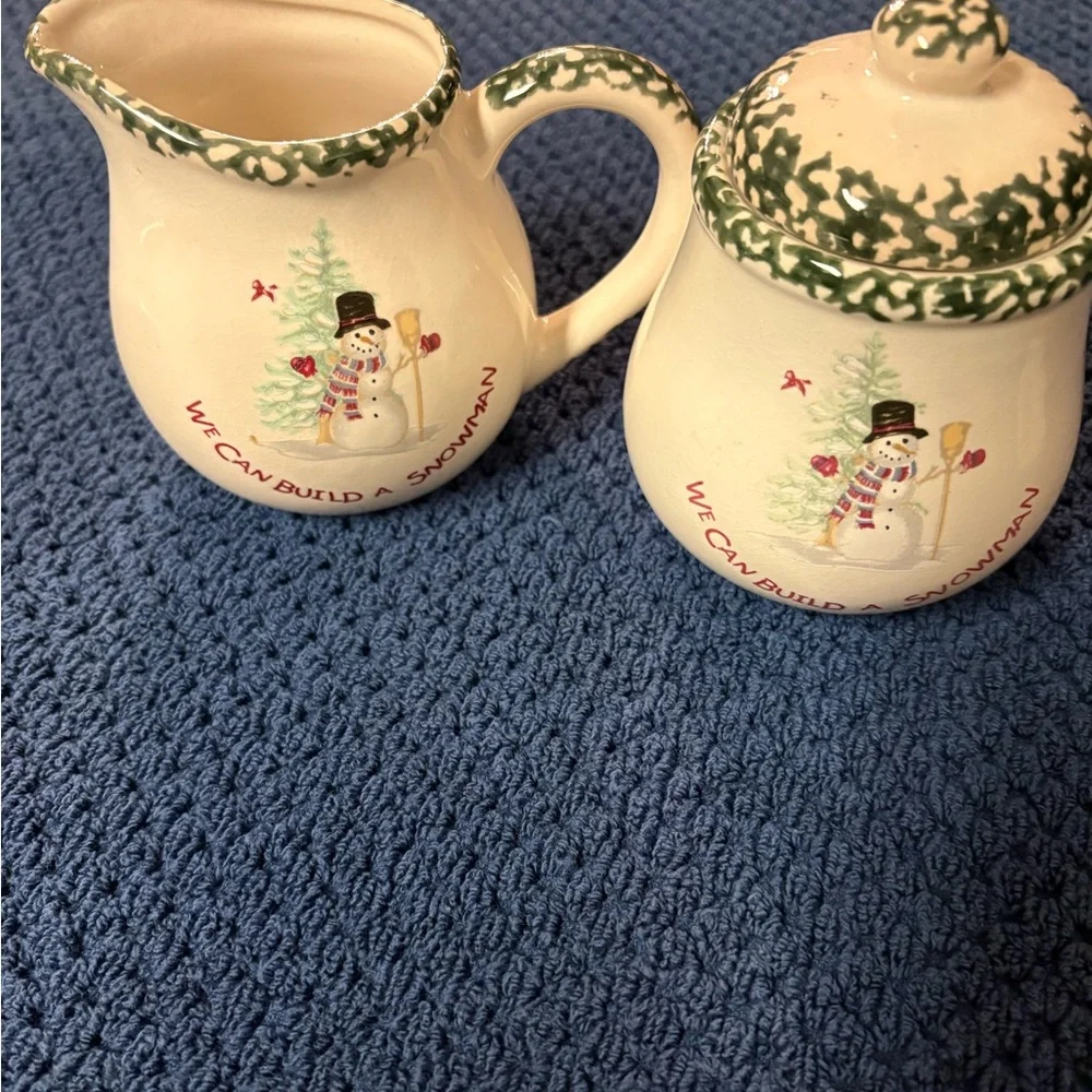 We Can Build A Snowman - Sugar, Creamer, Salt and Pepper Set