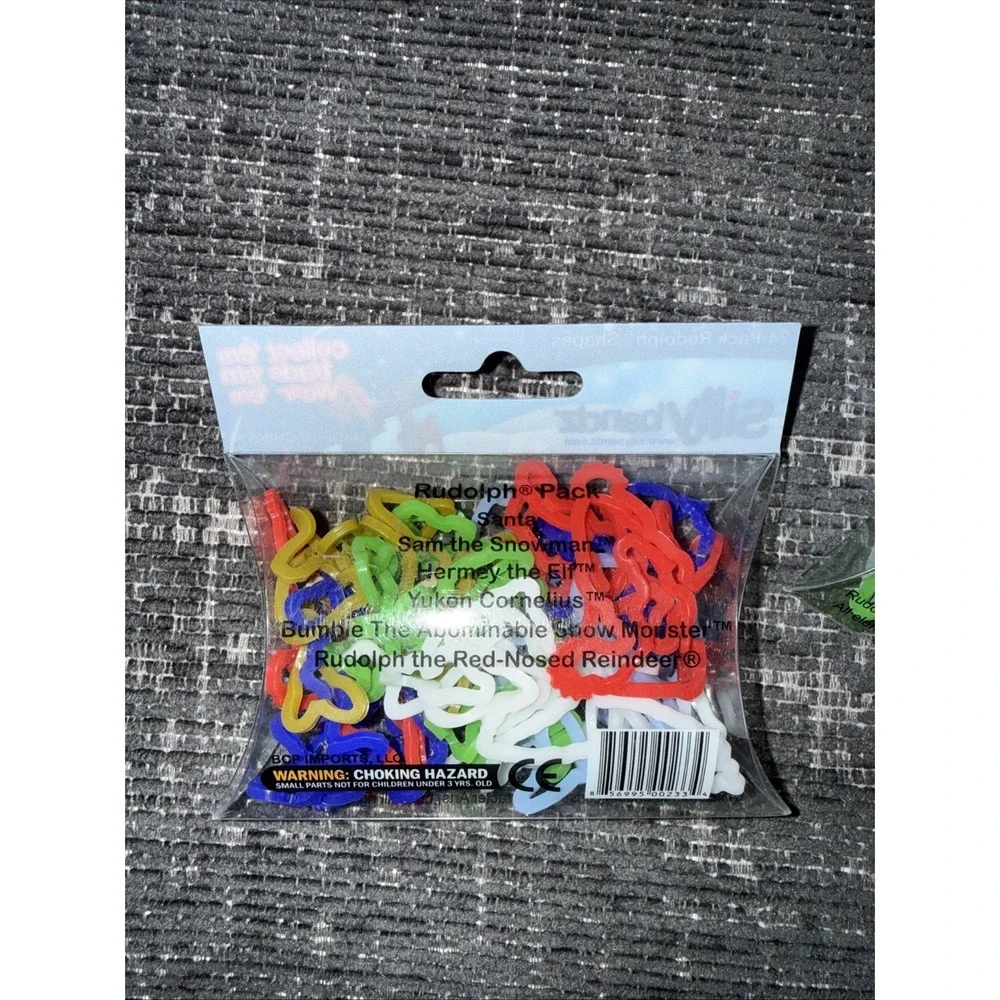 Silly Bandz Silicone Bracelets Rudolph Shapes Lot Of 2, New In Package, 24/PK