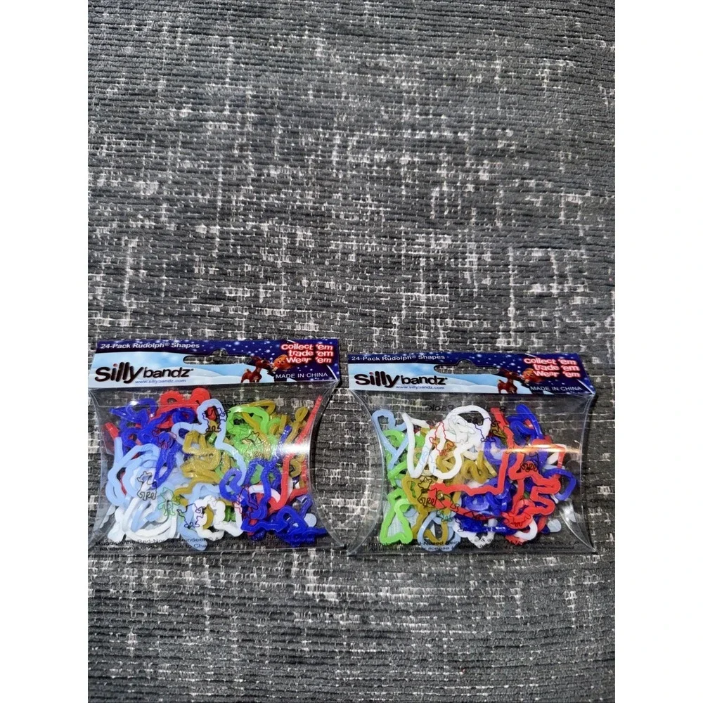 Silly Bandz Silicone Bracelets Rudolph Shapes Lot Of 2, New In Package, 24/PK