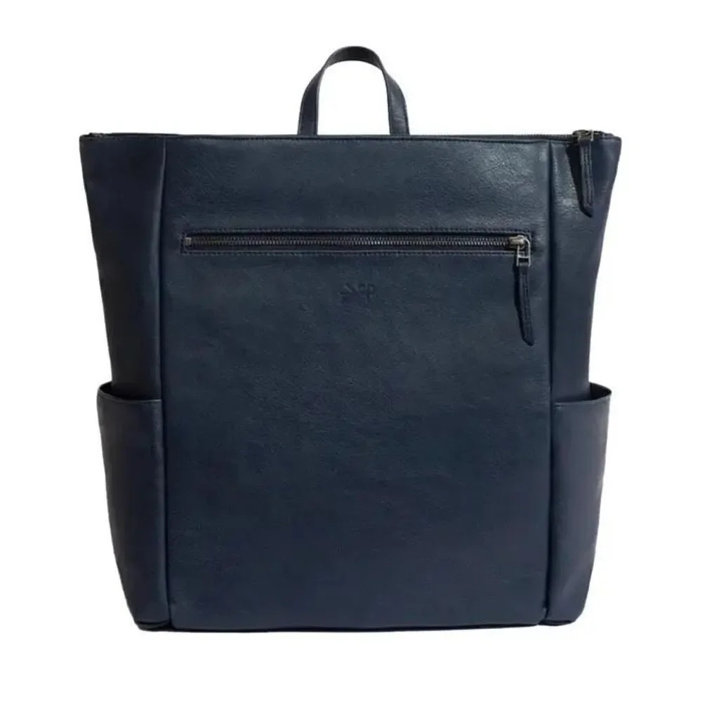 FRESHLY PICKED Women’s Navy Blue Minimal Diaper Bag Backpack