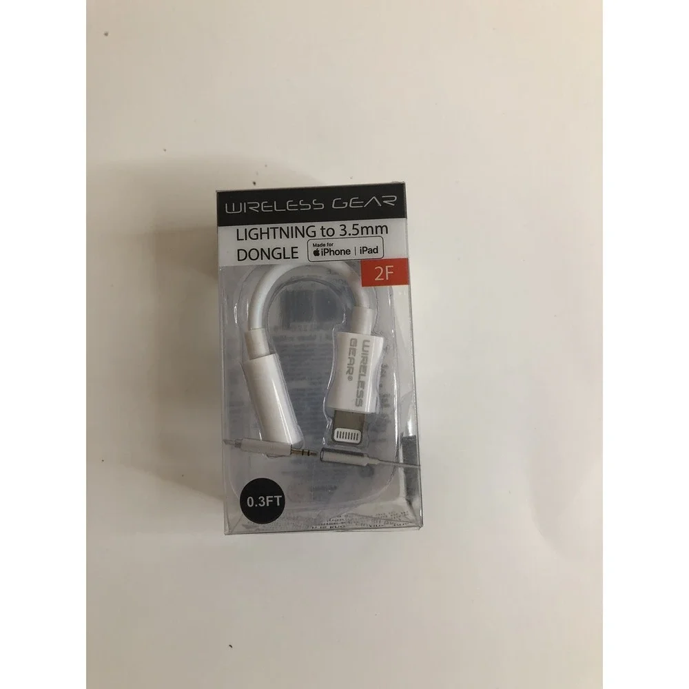 Wireless Gear 3.5mm 2F Headphone Adapter for iPhone iPad‎ #TB1119 (2-Pack)