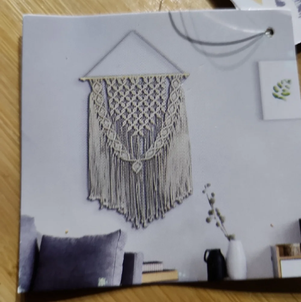 Boho Macramé Wall Hanging Tapestry in Natural Cream