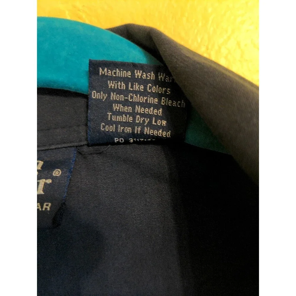 Vintage John Blair Jacket Men's Full Zip Collar 80s Blue Pocket Norm XL XLarge