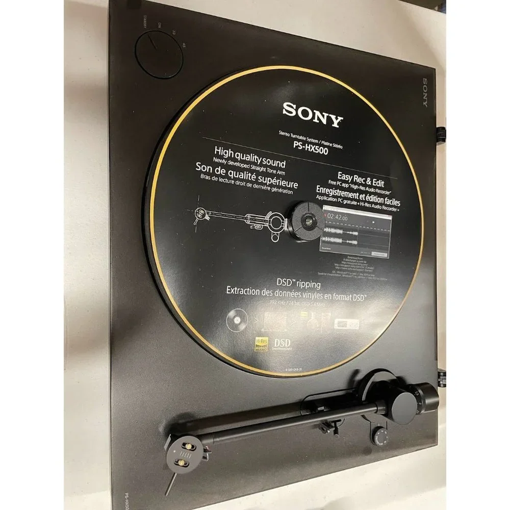 Sony Stereo Turntable System PS-HX500 Record & Edit DSD Ripping Excellent Sound!
