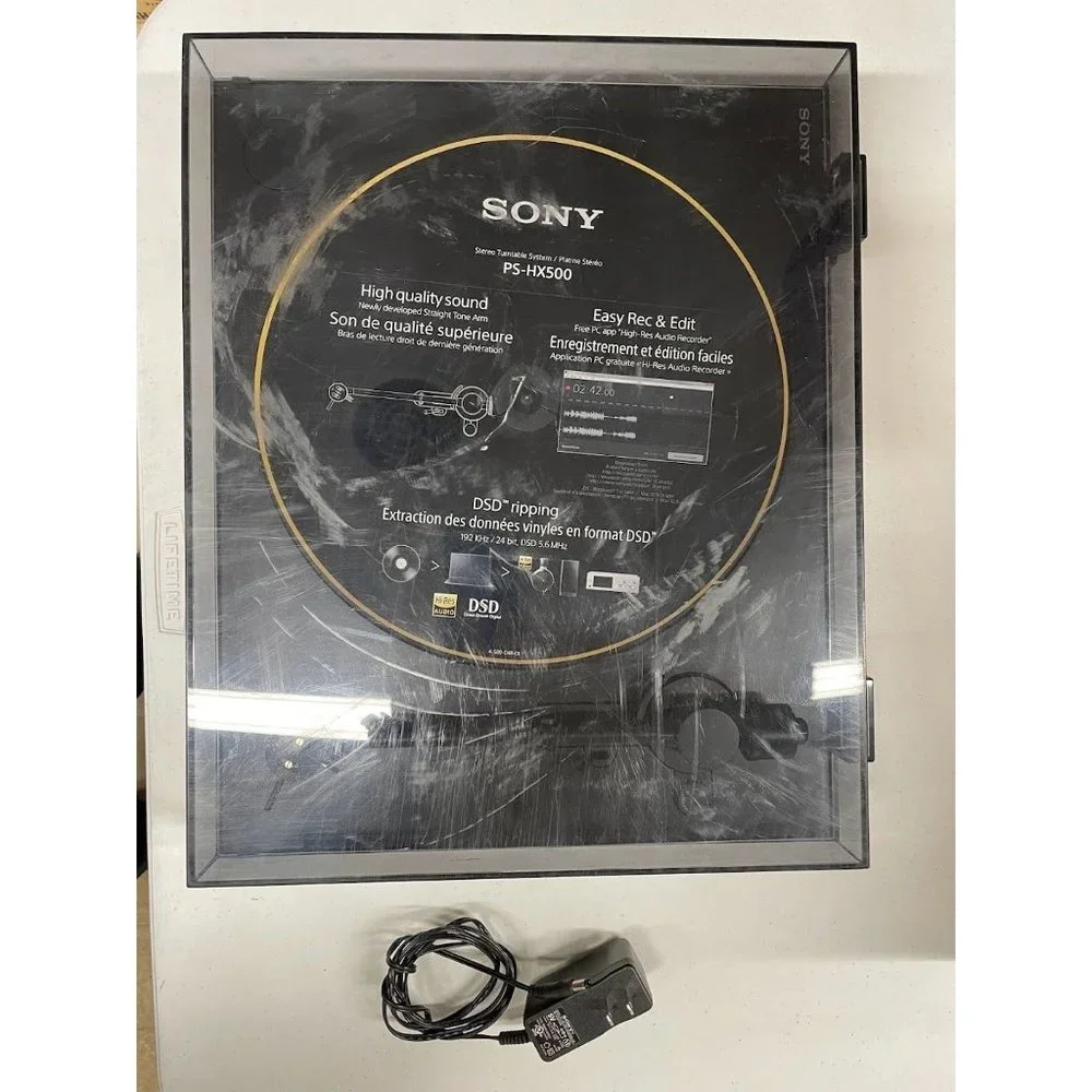 Sony Stereo Turntable System PS-HX500 Record & Edit DSD Ripping Excellent Sound!