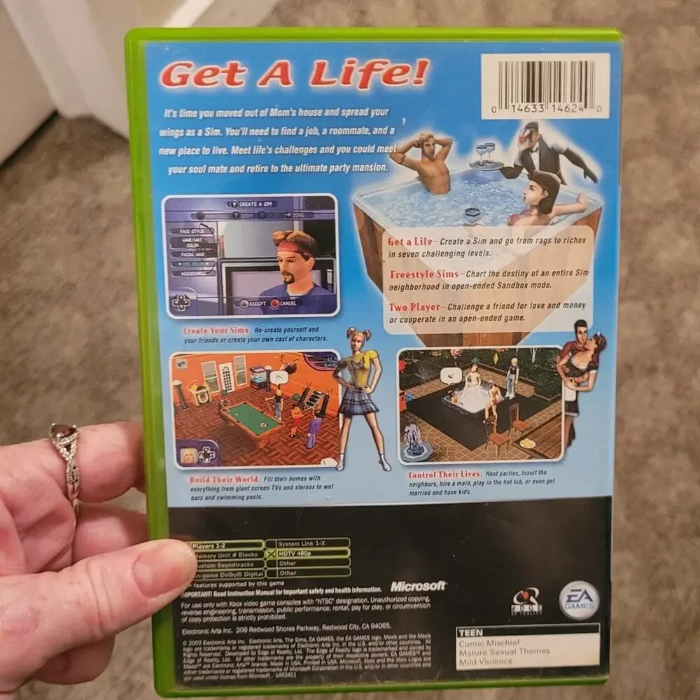 Microsoft Xbox The Sims 2003 CIB Tested