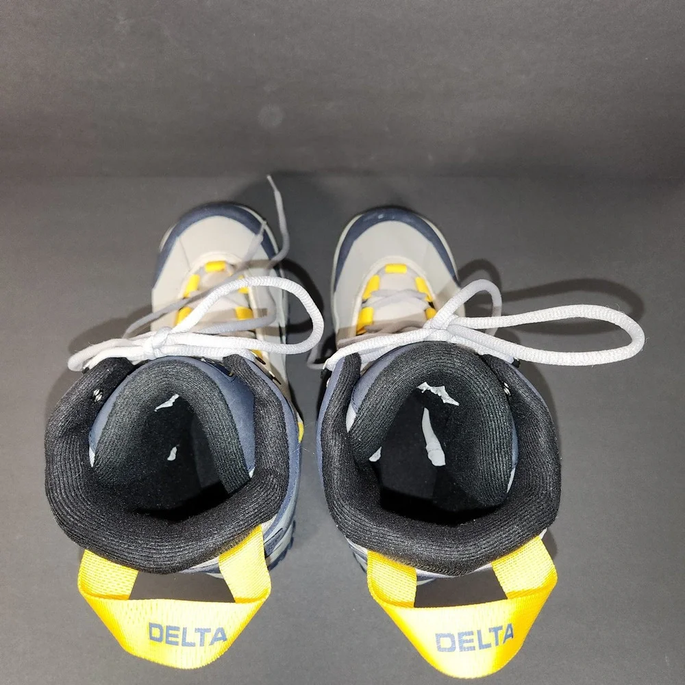 LAMAR Delta Snowboard Boots Mens Size 12 Grey Blue Yellow Linerless Winter Sport