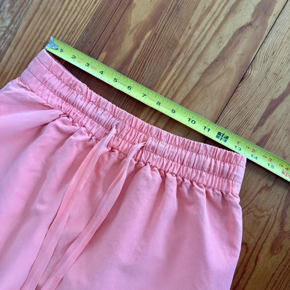 J.Crew Coral Pink‎ Cotton Ramie Drawstring Mini Skirt with Pockets Size 0