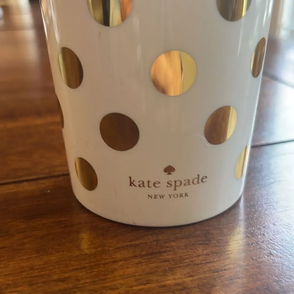 Kate Spade Gold Dots thermal Mug 16 oz