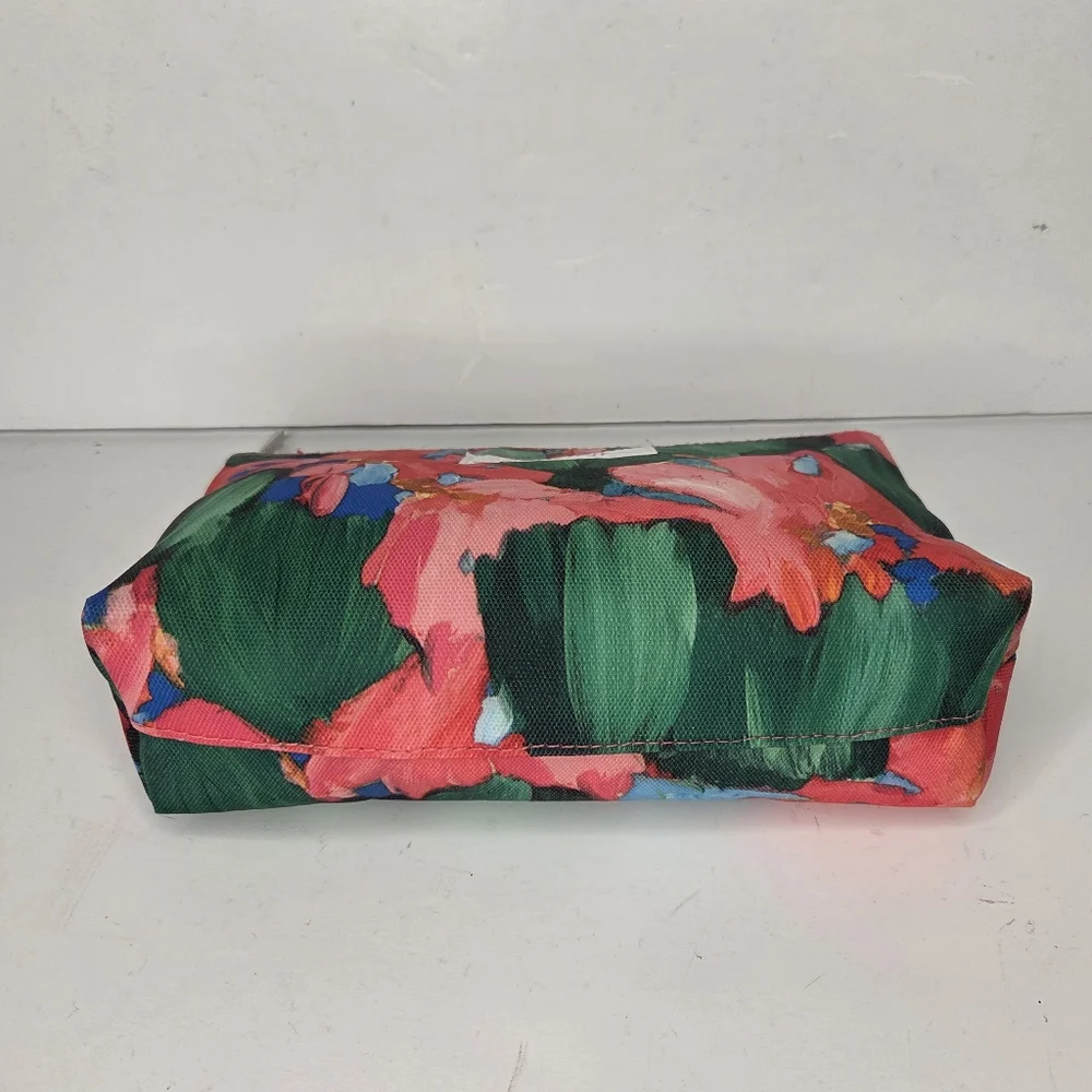 Lulu + Clinique Tropical‎ Colorful Floral Cosmetic Pouch Makeup Bag